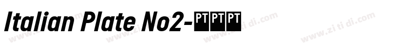 Italian Plate No2字体转换